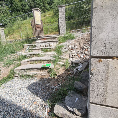 il giardino come si presentava prima dell'intervento di riprogettazione